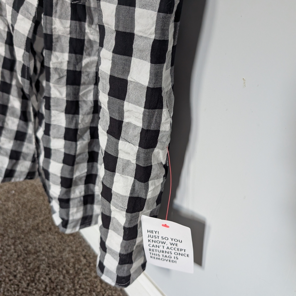 ASOS Black and White Checkered Midi Dress - Picture 6 of 7